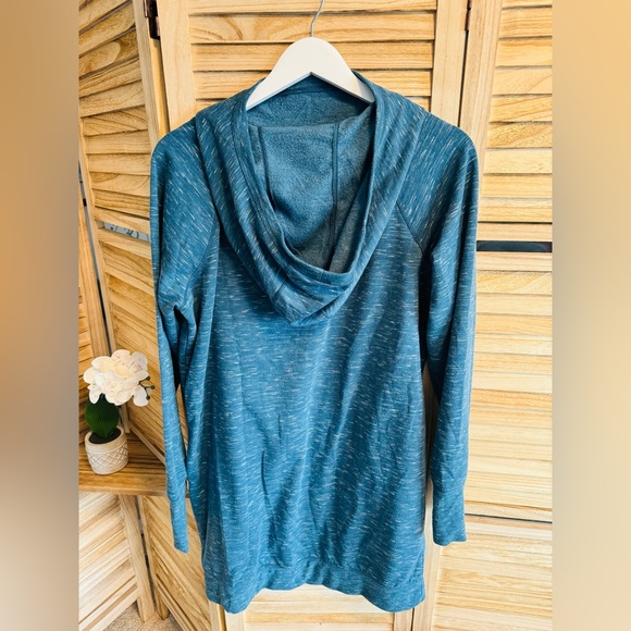 GAIAM Women's Serene Fleece Active Yoga Dress in Teal Heather, Size Large - Picture 6 of 11